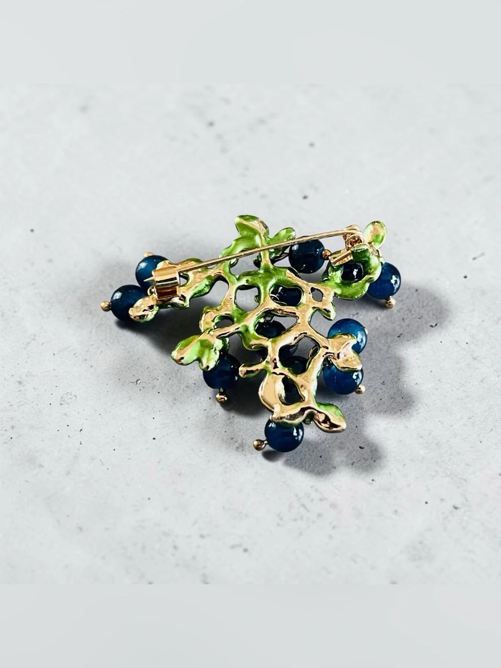 Botanical Blueberry Brooch